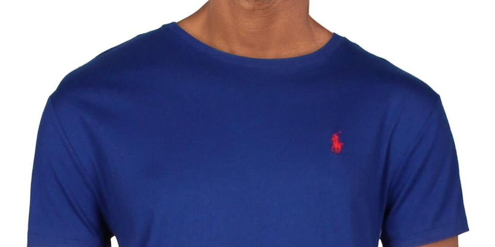 Camiseta Polo Ralph Lauren Masculina Algodão Classic Fit Azul Tamanho P