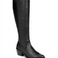 Botas de montaria femininas Dolce Vita Orphie de couro com bico fino, pretas, tamanho 7,5 M