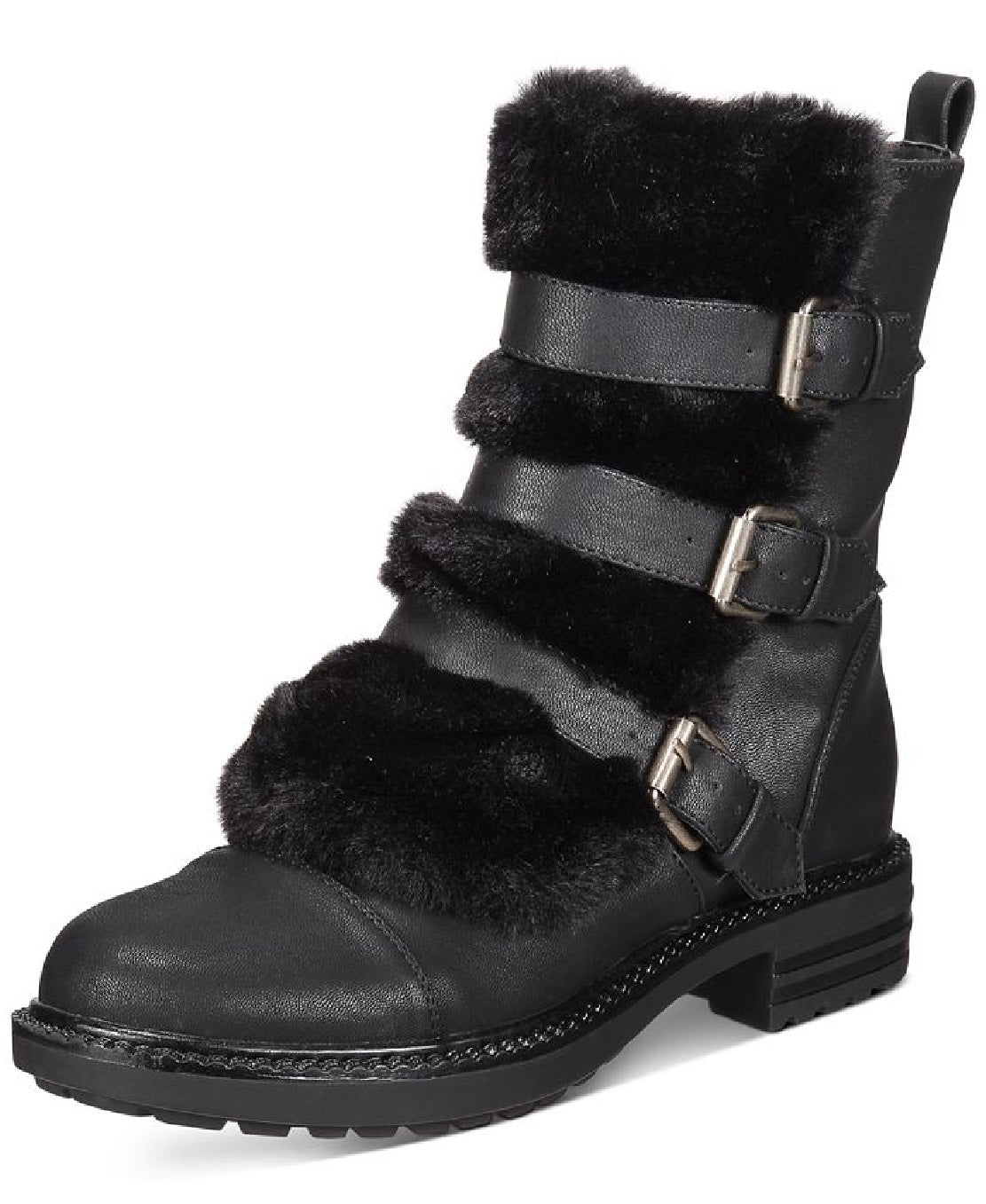 Botas Dolce Vita Neft Moto Femininas Vegan Fivela Moto Pretas Tamanho 6,5 M