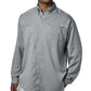 Camisa Columbia Masculina PFG Tamiami II Manga Longa Cinza Tamanho XG