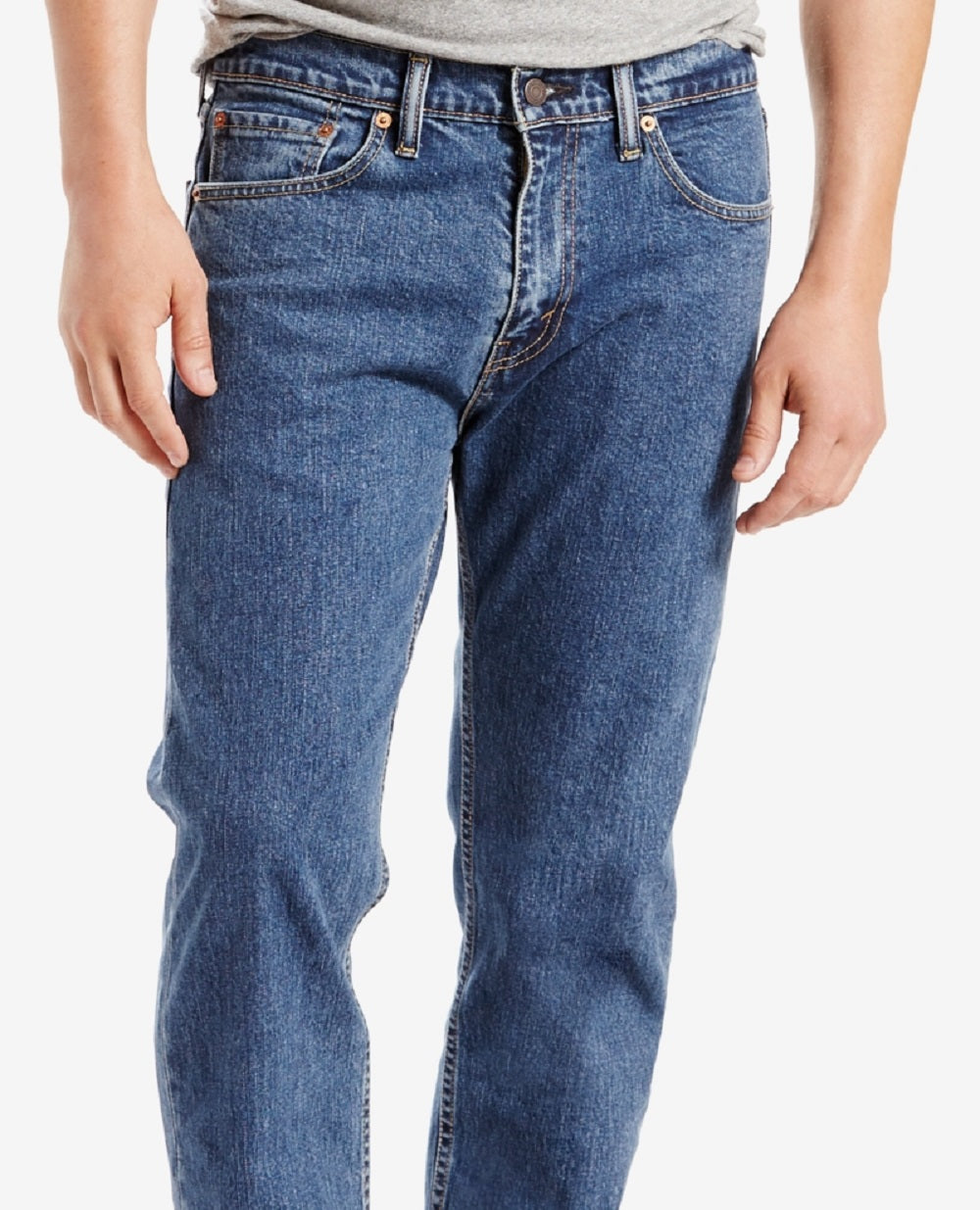 Calça jeans Levi's 505 Regular Straight Fit Stretch Masculina Azul Tamanho 30X32