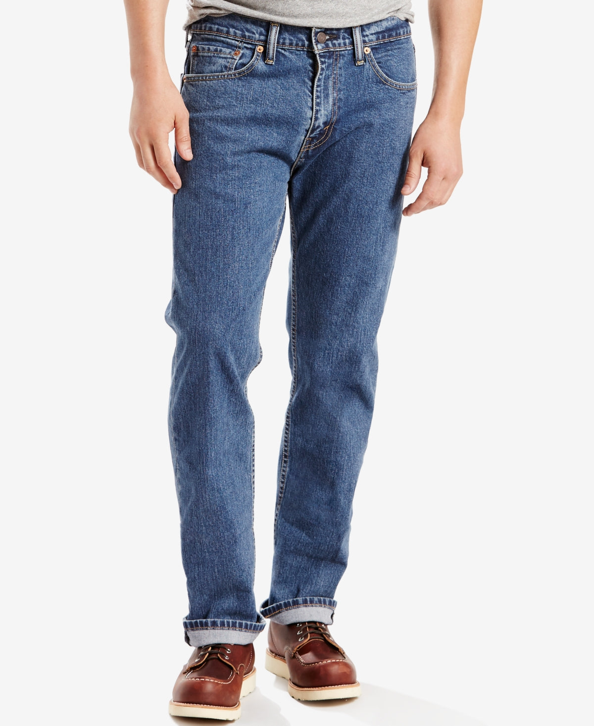 Calça jeans Levi's 505 Regular Straight Fit Stretch Masculina Azul Tamanho 30X32