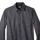 Camisa Pendleton Trail Masculina com Cotoveleiras em Camurça Sintética, Preta, Tamanho Grande