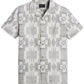 Camisa Aloha de manga curta masculina Pendleton, cinza, tamanho médio