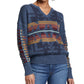 Pendleton Suéter Feminino CottON Graphic Azul Tamanho Grande