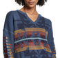 Pendleton Suéter Feminino CottON Graphic Azul Tamanho Grande