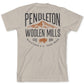 Camiseta masculina Pendleton com estampa de logotipo grande, marrom, tamanho extragrande
