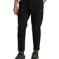 Calça cargo masculina Polo Ralph Lauren de sarja elástica slim fit, preta, tamanho 38x30