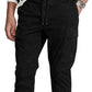 Calça cargo masculina Polo Ralph Lauren de sarja elástica slim fit, preta, tamanho 38x30