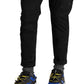Calça cargo masculina Polo Ralph Lauren de sarja elástica slim fit, preta, tamanho 38x30