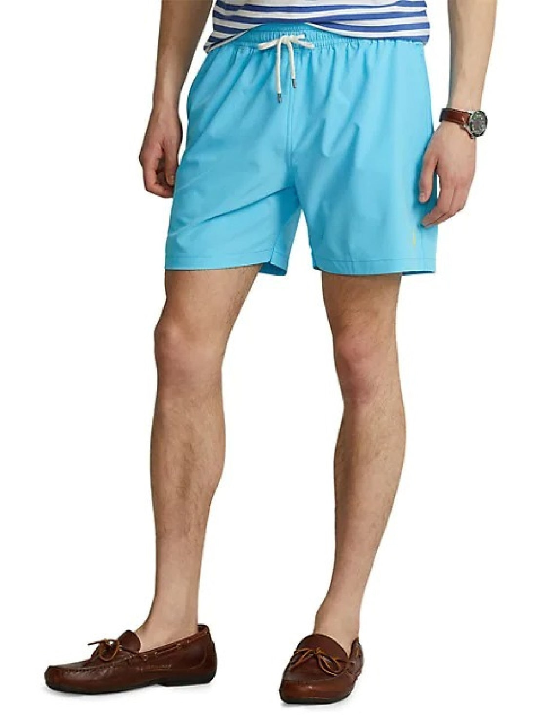 Calção de banho Polo Ralph Lauren Traveler Classic masculino, azul, tamanho grande