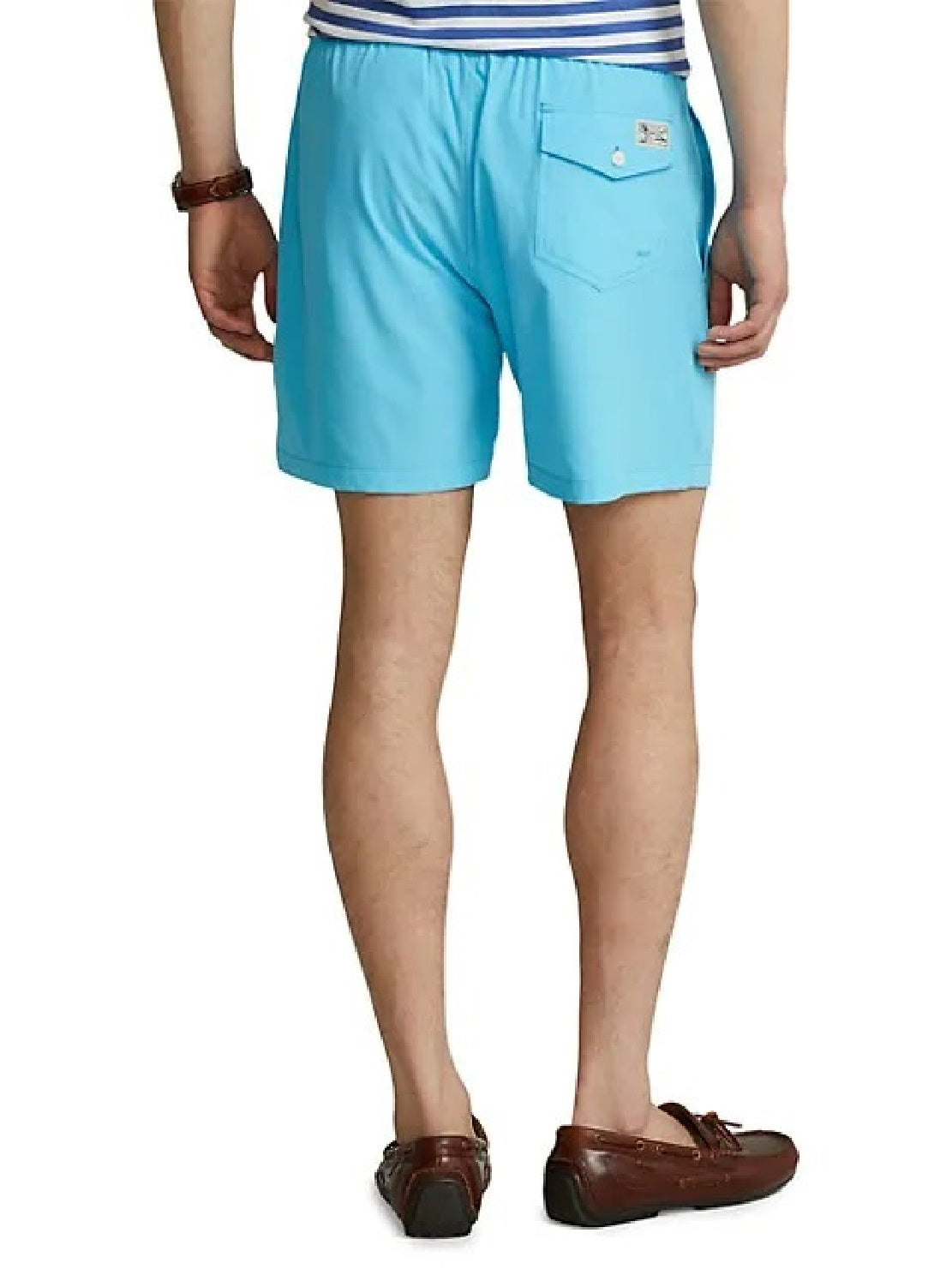 Calção de banho Polo Ralph Lauren Traveler Classic masculino, azul, tamanho grande