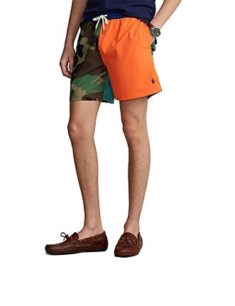 Calção de banho Polo Ralph Lauren Traveler Classic masculino, verde, tamanho extragrande