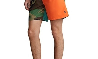 Calção de banho Polo Ralph Lauren Traveler Classic masculino, verde, tamanho extragrande