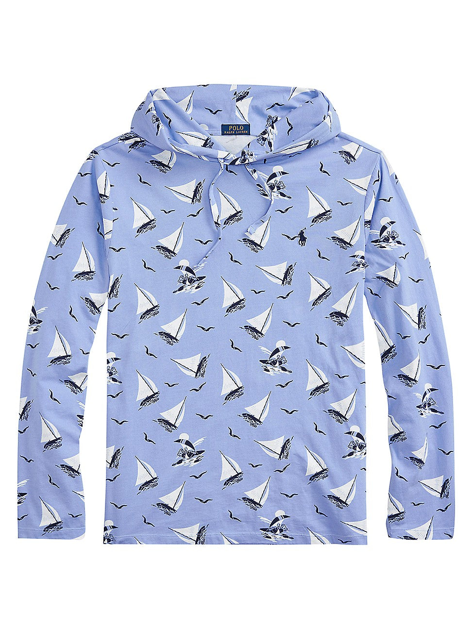 Camiseta Polo Bear com Capuz Ralph Lauren Masculina Azul Tamanho X-G