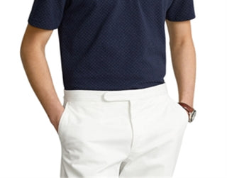 Camisa polo Ralph Lauren masculina de algodão jacquard personalizada slim fit, azul, tamanho GG
