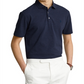 Camisa polo Ralph Lauren masculina de algodão jacquard personalizada slim fit, azul, tamanho GG
