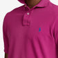 Camisa polo masculina Polo Ralph Lauren Classic Fit Mesh, rosa, tamanho grande