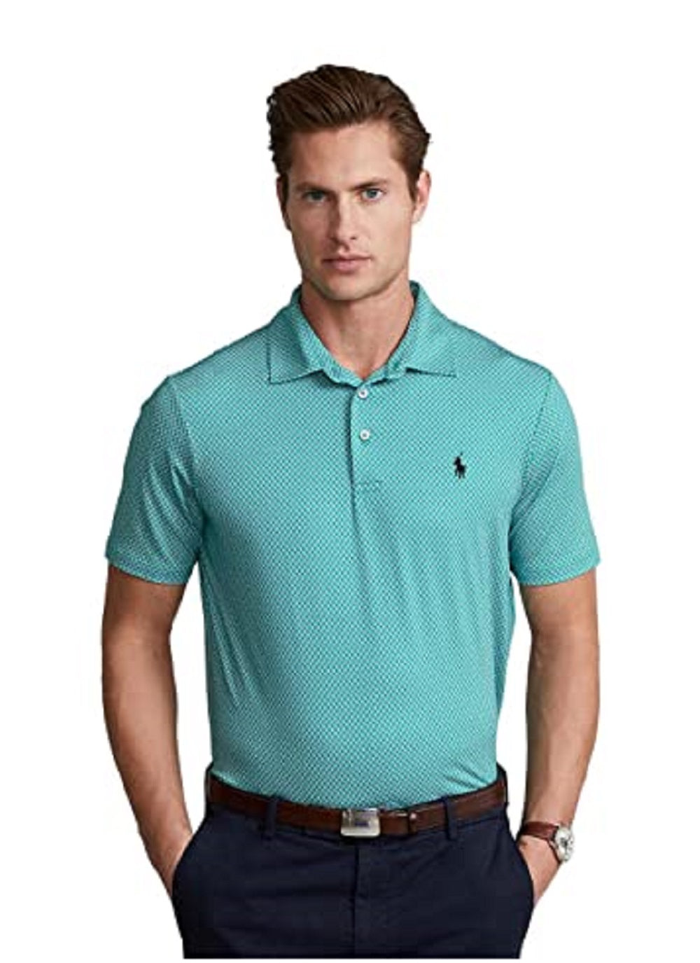 Camisa polo masculina Polo Ralph Lauren estampada, tamanho X-G, verde