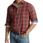 Camisa Ralph Lauren Masculina Classic Fit Xadrez Dupla Face Vermelha Tamanho X-G