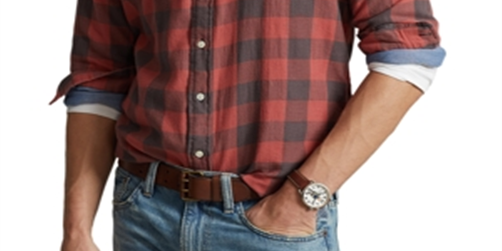 Camisa Ralph Lauren Masculina Classic Fit Xadrez Dupla Face Vermelha Tamanho XX-G