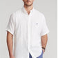 Camisa Ralph Lauren Masculina de Linho com Gola e Botões Branca Tamanho XXX-G