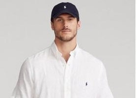 Camisa Ralph Lauren Masculina de Linho com Gola e Botões Branca Tamanho XXX-G
