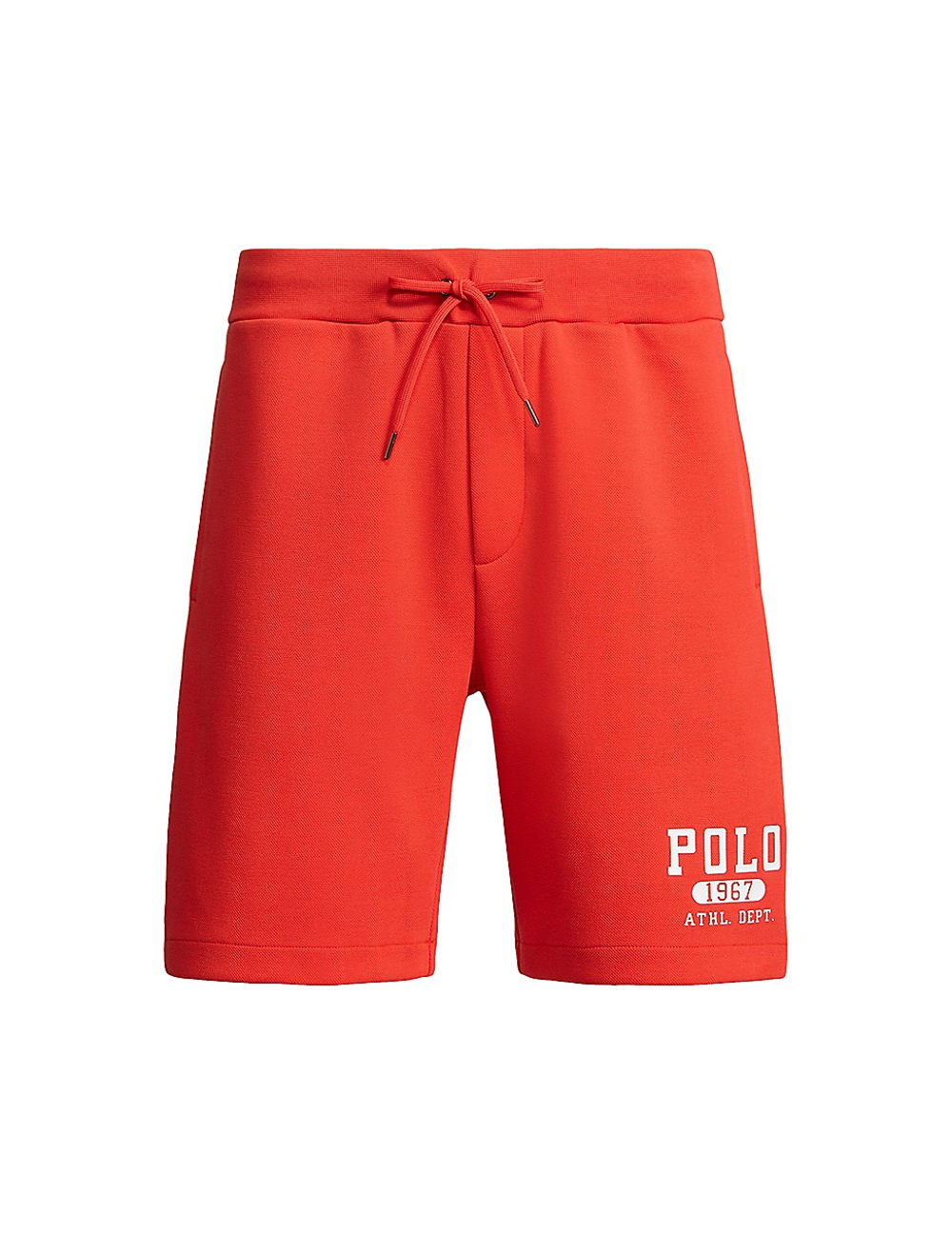 Polo Ralph Lauren Shorts Masculino de Malha Dupla com Logotipo de 8 Polegadas Vermelho Tamanho Pequeno