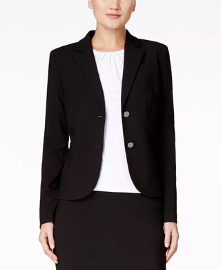 Calvin Klein Blazer Feminino de Dois Botões Preto Tamanho 6