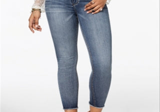 Calça jeans skinny American Rag Junior's Cropped High Rise Azul Tamanho 0