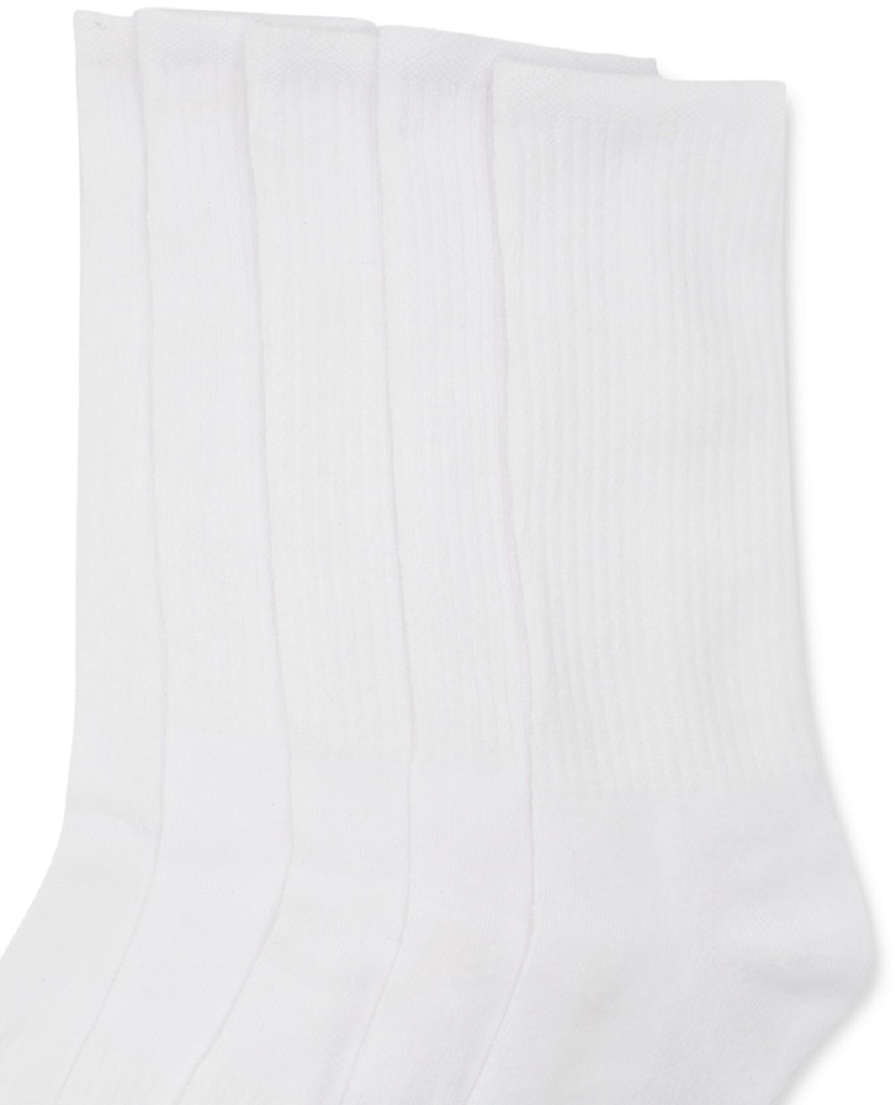Meias esportivas masculinas New Balance, pacote com 5, brancas, tamanho regular