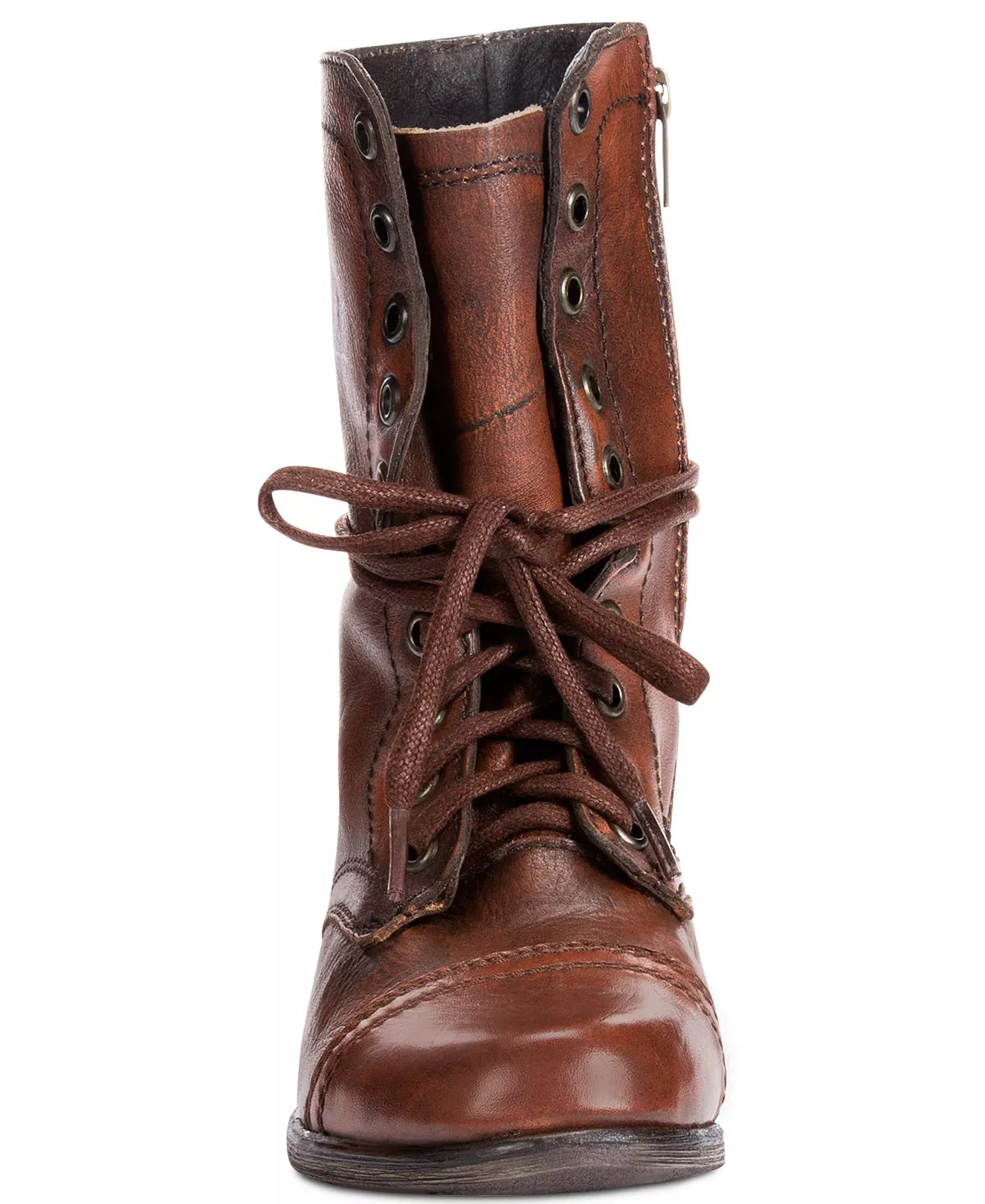 Steve Madden Troopa Botas de Combate Femininas com Cadarço Marrom Tamanho 9 M