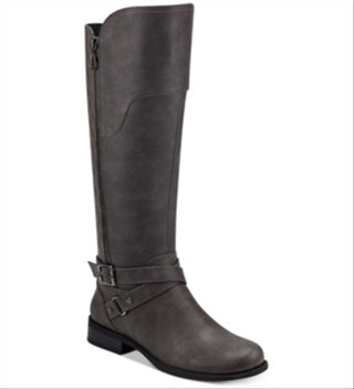 GUESS Womens Haydin Faux Leather Wide Calf Riding Boots Gray Size 6 MW