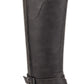 Botas de montaria femininas GUESS Haydin de couro sintético, cinza, tamanho 6,5 MW