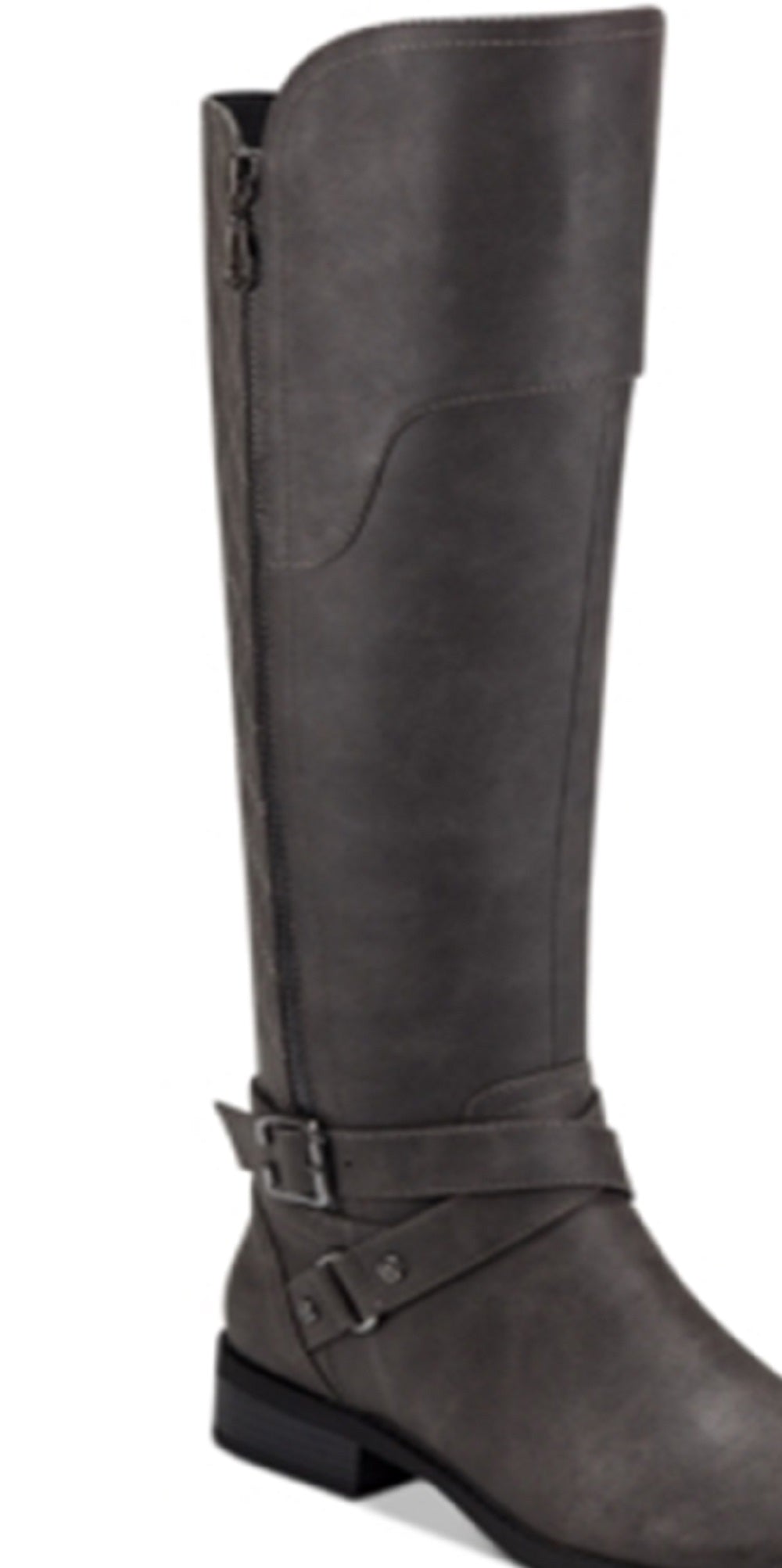 Botas de montaria femininas GUESS Haydin de couro sintético, cinza, tamanho 6,5 MW