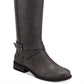 Botas de montaria femininas GUESS Haydin de couro sintético, cinza, tamanho 6,5 MW