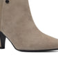 Botas femininas Bandolino Bari com palmilha acolchoada e bico fino, marrom, tamanho 5,5 M