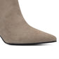 Botas femininas Bandolino Bari Suede bico fino marrom tamanho 9,5M