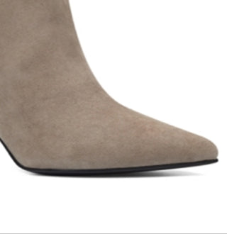 Botas femininas Bandolino Bari Suede bico fino marrom tamanho 9,5M