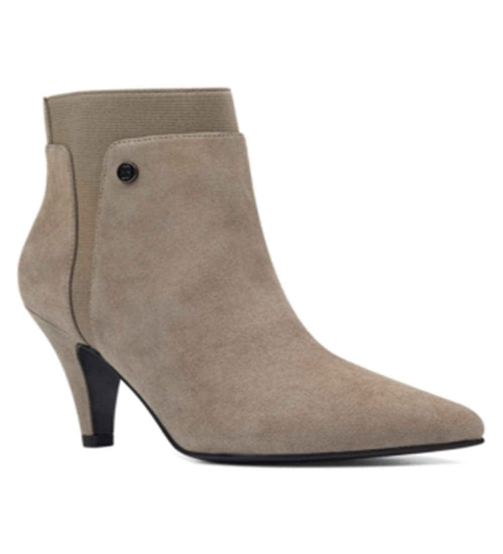 Botas femininas Bandolino Bari Suede bico fino marrom tamanho 9,5M