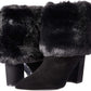 Bota feminina Nine West Slouchy Fashion, preta, tamanho 8,5 m