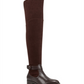 Botas de montaria femininas Nine West Nacoby acima do joelho, tamanho 10, marrom