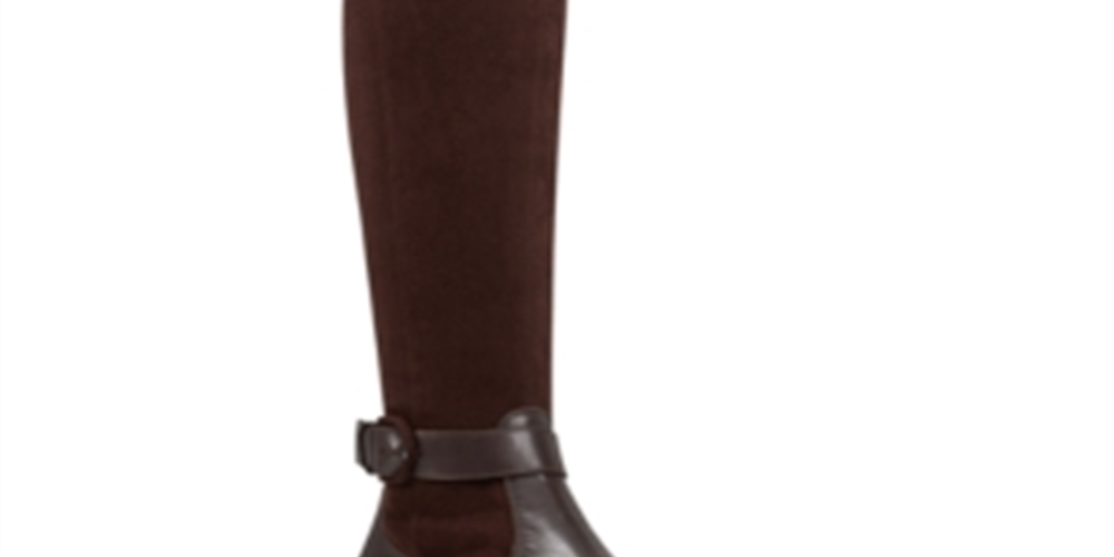 Botas de montaria femininas Nine West Nacoby acima do joelho, tamanho 10, marrom