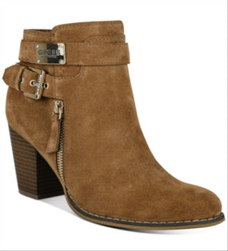 GUESS Women's Gather Dress Booties Brown Size 6.5M