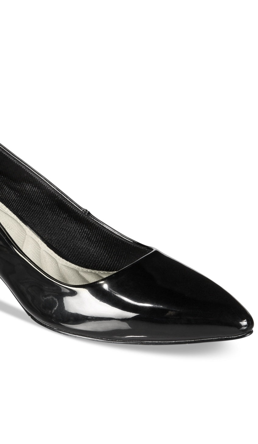 Sapatilhas femininas Easy Street Pointe pretas tamanho 7