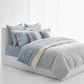 Capa de edredom listrada Lauren Ralph Lauren Graydon Bold Stripe Dune e Chambray tamanho casal/queen