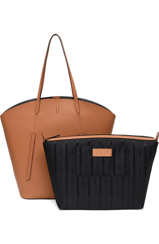 Bolsa de couro Thacker Tocar Caramelo