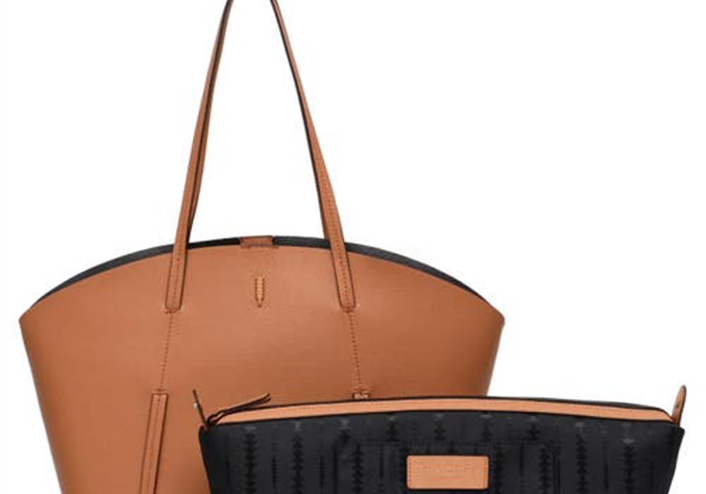 Bolsa de couro Thacker Tocar Caramelo