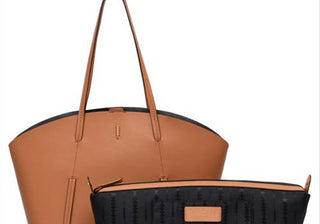 Bolsa de couro Thacker Tocar Caramelo