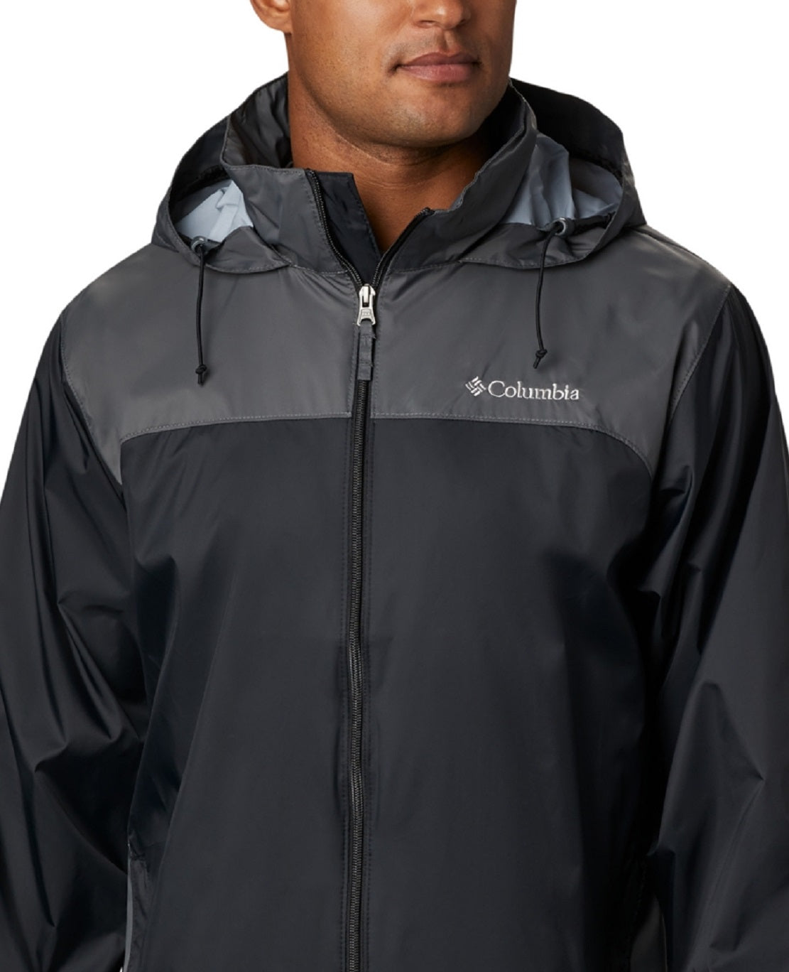 Jaqueta de chuva Columbia Glennaker Lake masculina, preta, tamanho grande